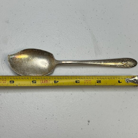 Vintage Crown Silverplate Jelly Spoon Radiance Pattern 6" Silver Plate Flatware - Picture 3 of 7